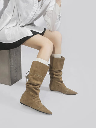 lace-up cowboy boots