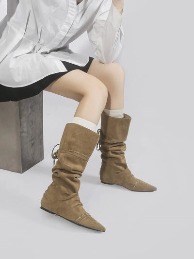 lace-up cowboy boots