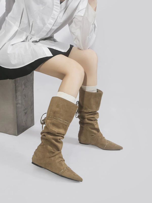 lace-up cowboy boots