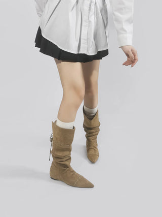 lace-up cowboy boots