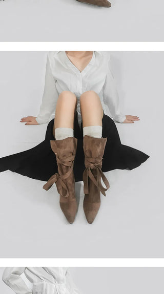 western lace-up boots