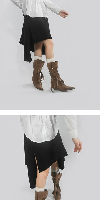 western lace-up boots