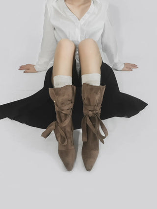 western lace-up boots