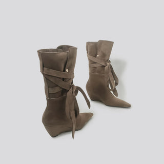 western lace-up boots