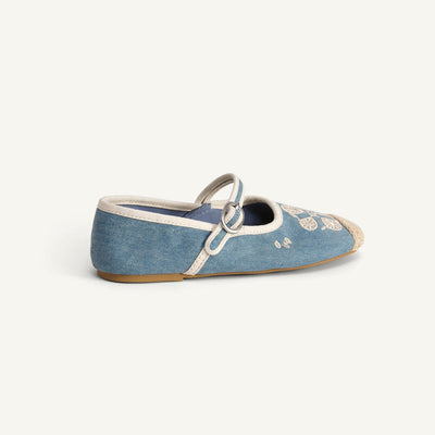 embroidered ballet flats