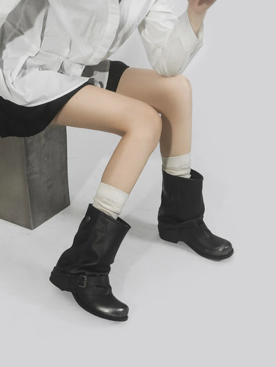 round ankle boots