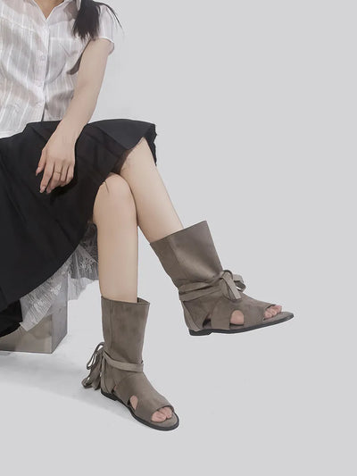 open toe boots