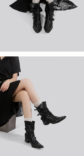 punk pointed boots