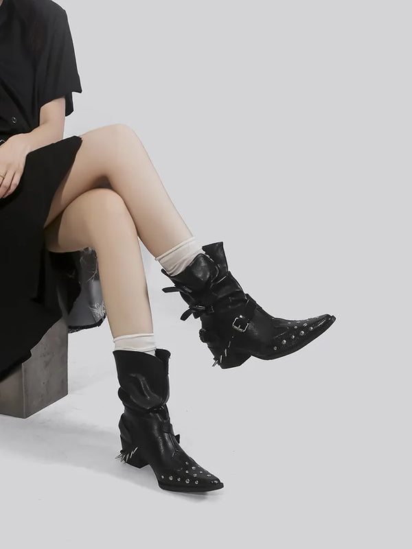 punk pointed boots