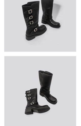 metal buckle boots