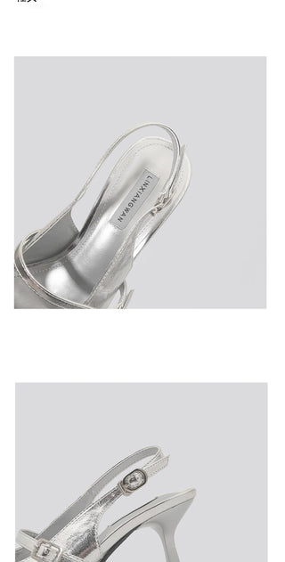 silver rivet sandals