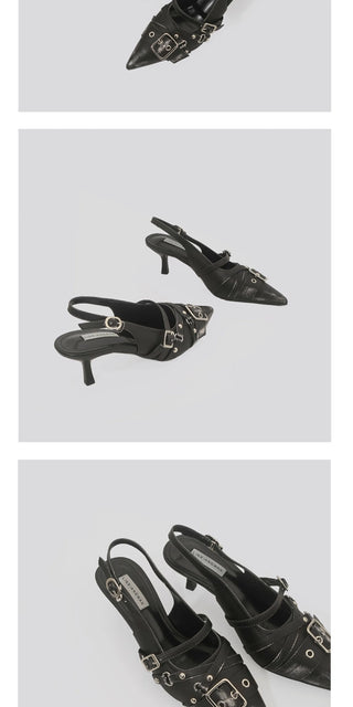 silver rivet sandals