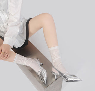 silver rivet sandals