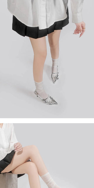 silver rivet sandals