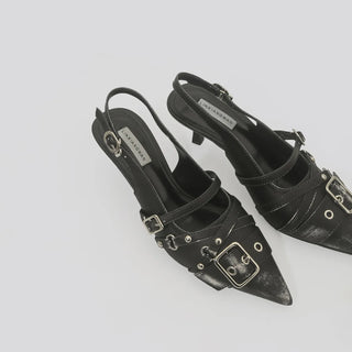 silver rivet sandals