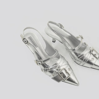 silver rivet sandals