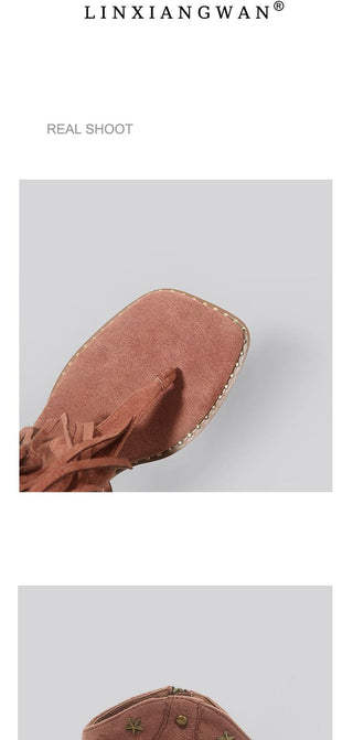 tassel roman sandals