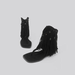 tassel roman sandals