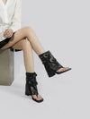 metal rivet sandals