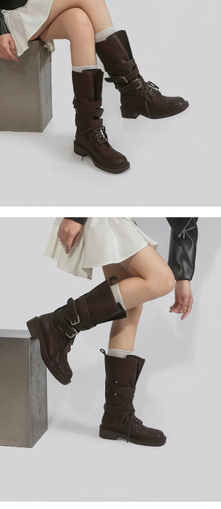 platform motorcycle boots