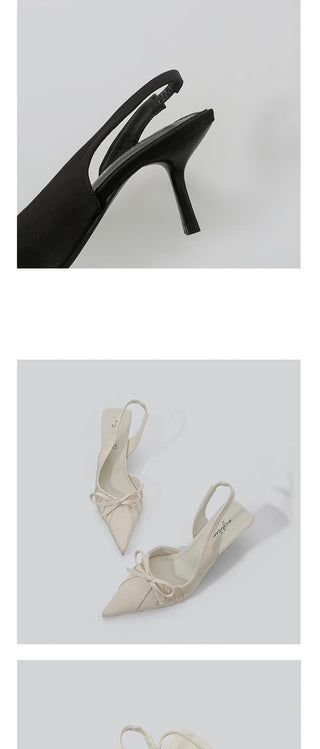 elegant bow heels