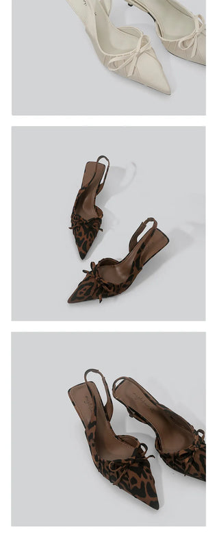 elegant bow heels