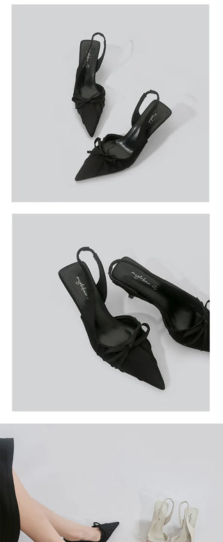 elegant bow heels