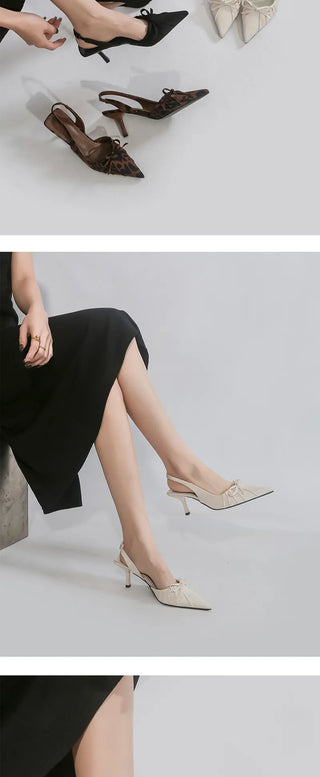 elegant bow heels