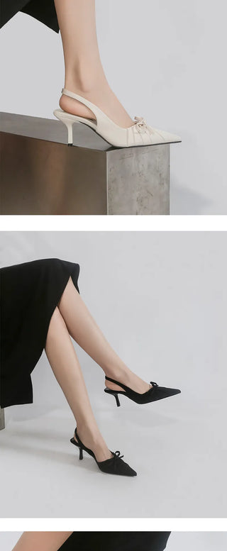 elegant bow heels
