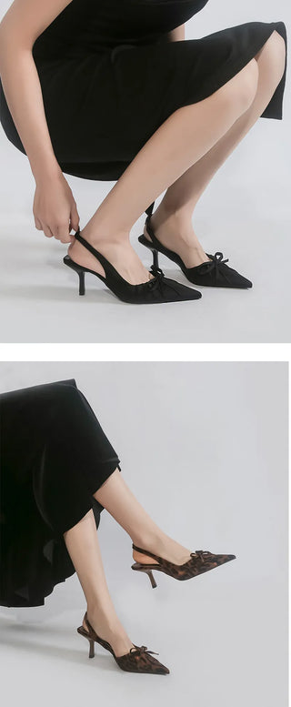 elegant bow heels