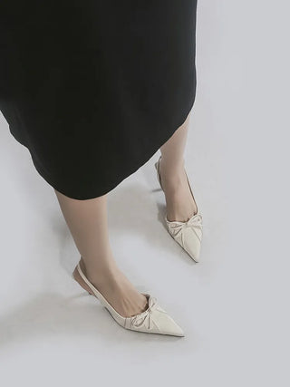 elegant bow heels