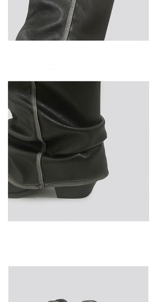 rub colored boots