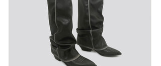 rub colored boots