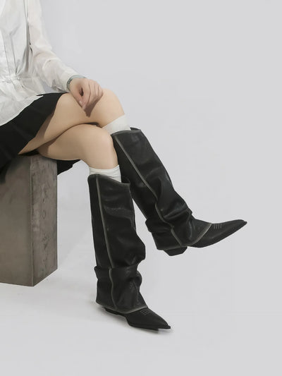 rub colored boots