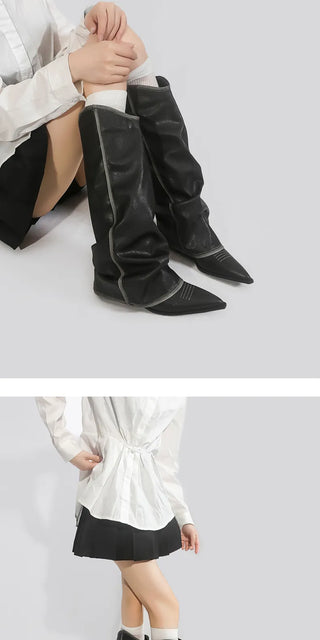 rub colored boots