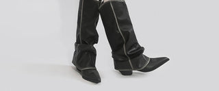 rub colored boots