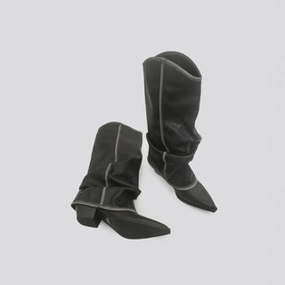 rub colored boots
