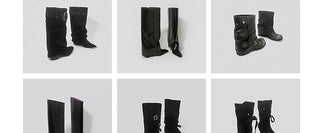 rub colored boots