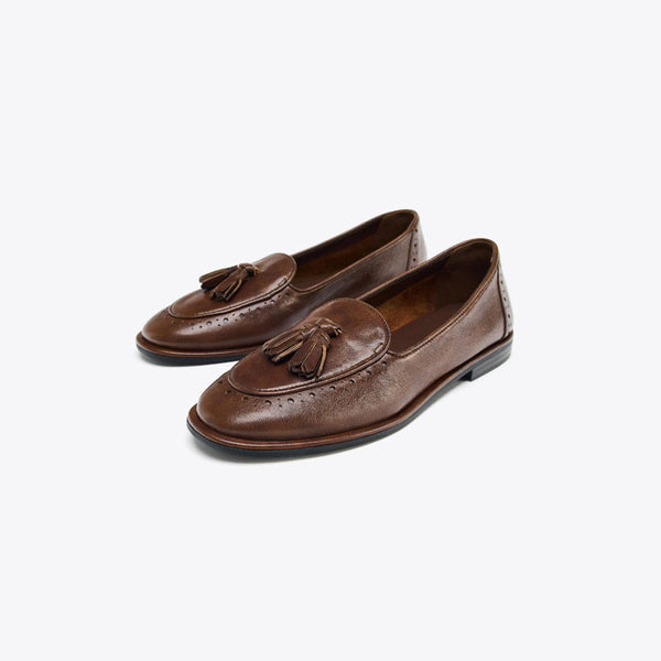 tassel flat shoes