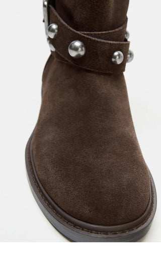 rivet ankle boots