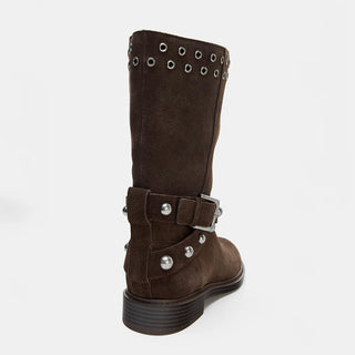 rivet ankle boots