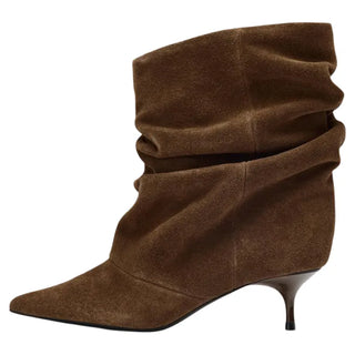 pleated kitten boots