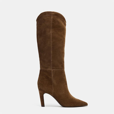 v-cut riding boots