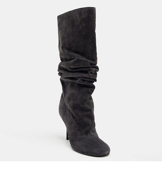 pleated stiletto boots