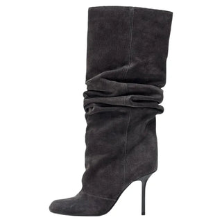pleated stiletto boots