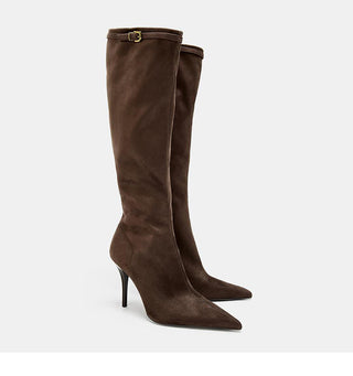 buckle stiletto boots