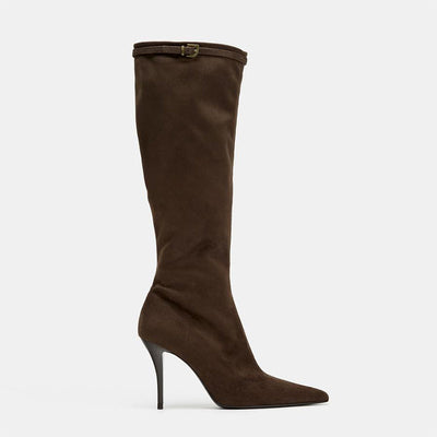 buckle stiletto boots