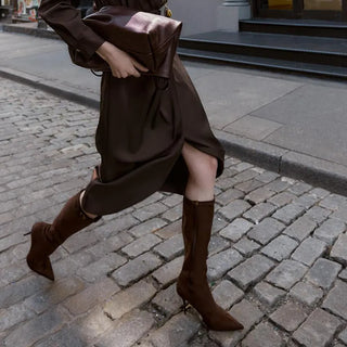 buckle stiletto boots