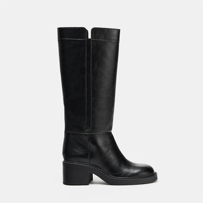 string chunky boots
