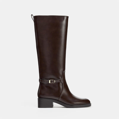 round heel boots